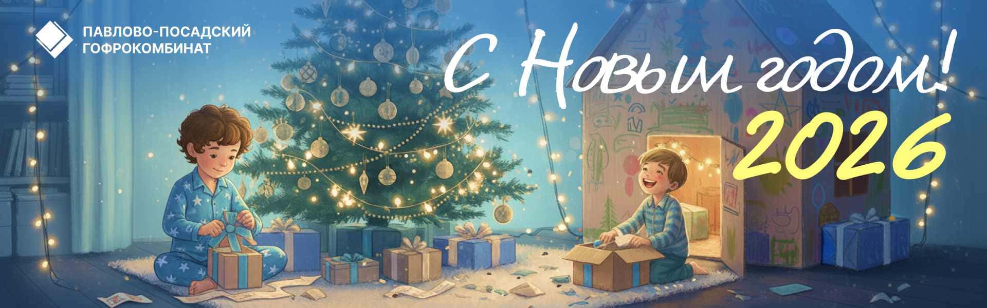 Павлово-Посадский Гофрокомбинат поздравляет Вас с Новым 2026 годом!