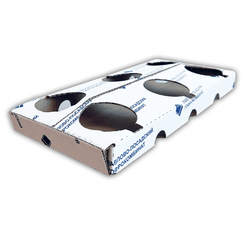 Гофролоток 399x193x34 с ложементом самосборный белый