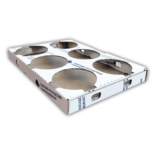 Гофролоток 338x232x30 с ложементом белый - фото