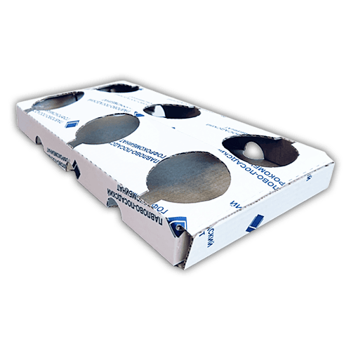 Гофролоток 399x193x34 с ложементом самосборный белый - фото