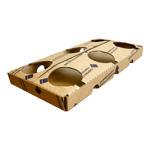 Гофролоток 399x193x34 с ложементом самосборный бурый