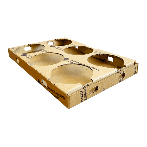 Гофролоток 338x232x30 с ложементом бурый - фото