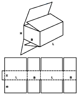 Четырёхклапанный складной короб в составе
с полностью перекрывающимися наружными клапанами