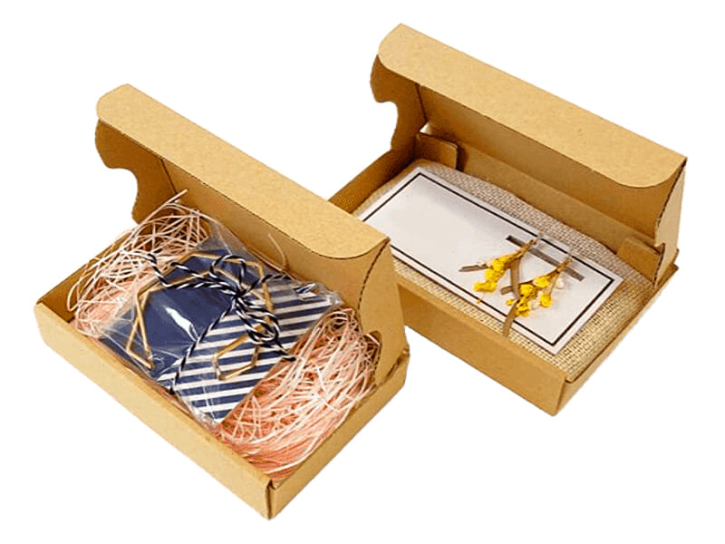 Фото бурых самосборных подарочных коробок