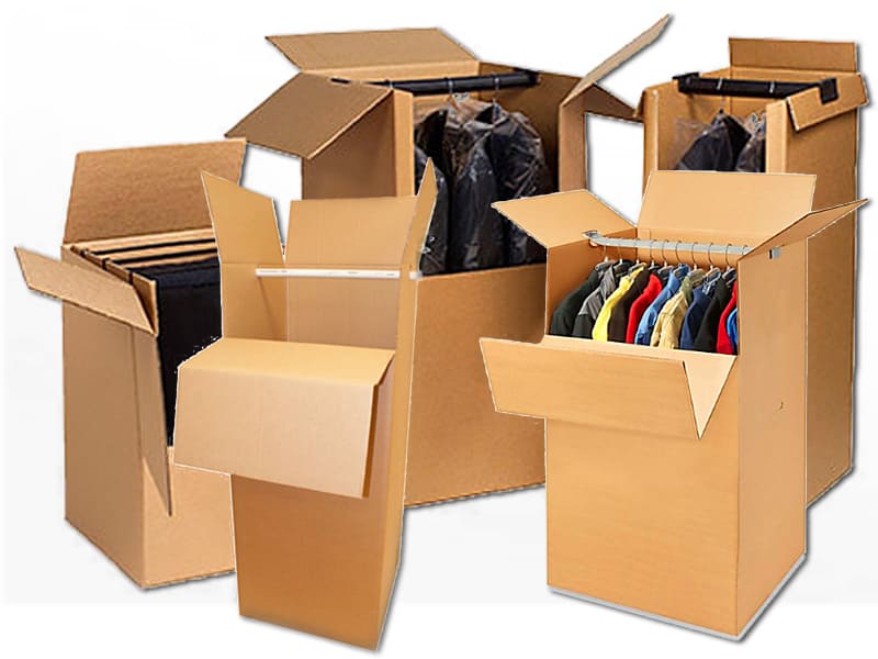 Коробки гардеробного типа для переезда и хранения одежды